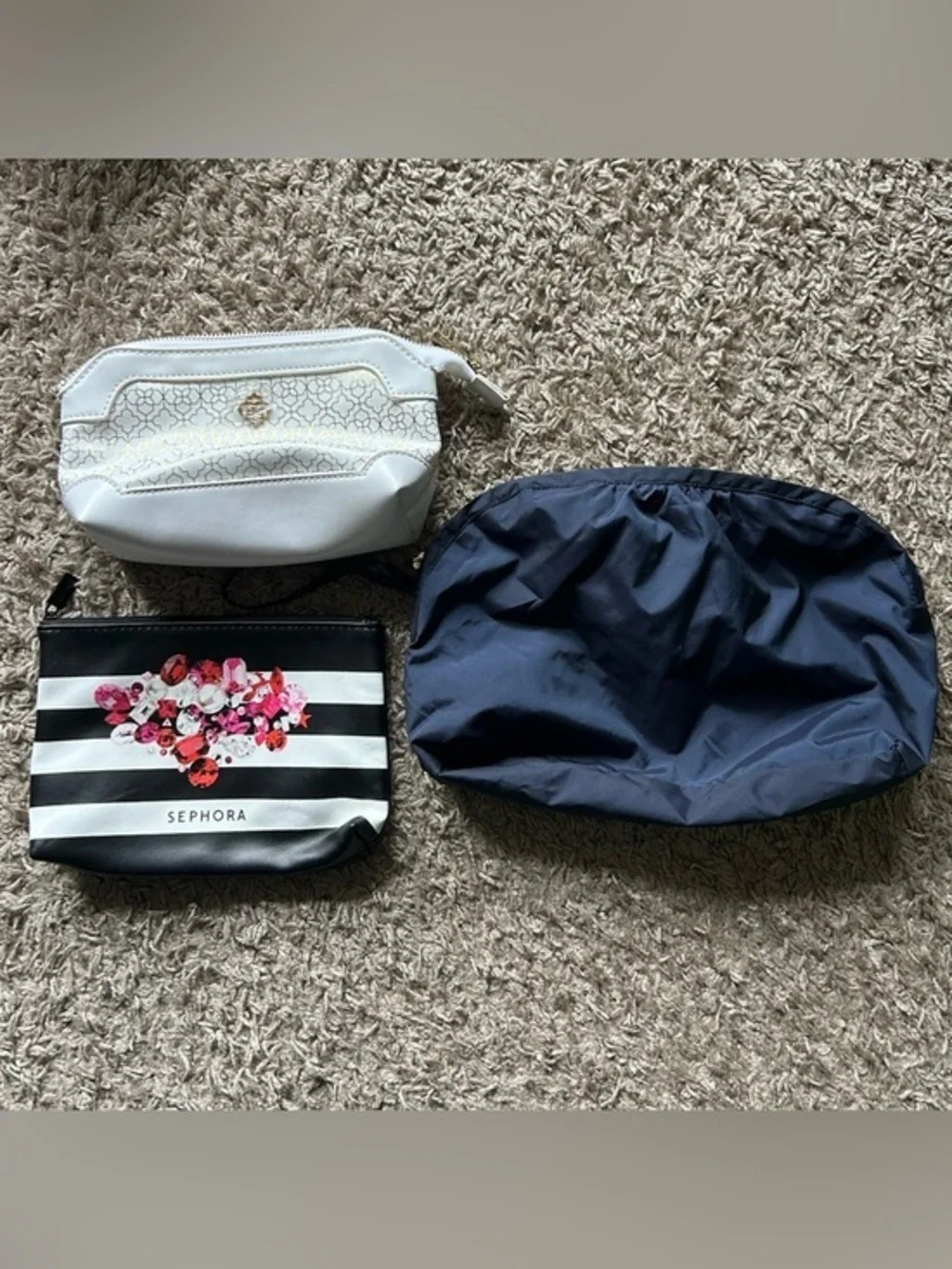 Set of 3 Makeup/Jewelry Travel Pouches